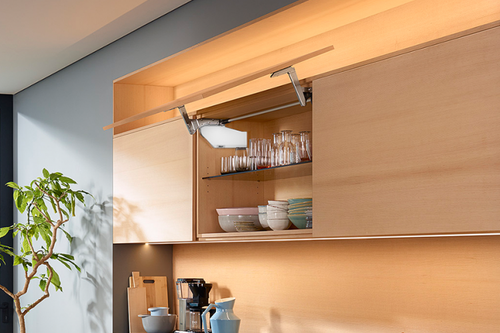 Blum AVENTOS HS 526-675mm up-and-over lift for medium wall cabinets — Arimokko Singapore Austrian engineering