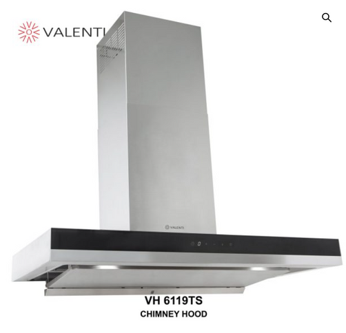 Valenti VH 6119TS chimney touch-control premium stainless steel cooker hood — Arimokko Singapore designer kitchen