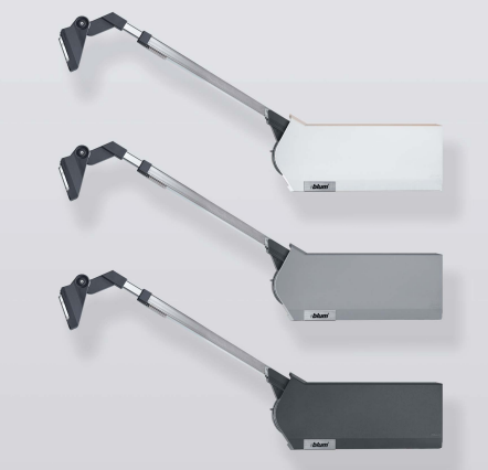 Blum AVENTOS HF bi-fold lift mechanism for tall wall cabinets with low ceiling clearance — Arimokko Singapore Austrian engineering