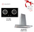 Cocco VC 728G tempered glass hob side profile view from cooker package — Arimokko Singapore designer built-in hob