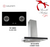 Cocco VC 820G 80cm glass 2-burner hob with matching cooker hood designer bundle — Arimokko Singapore modern kitchen