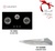 Cocco cooker hood option for VC 930G 90cm glass-top gas hob bundle — Arimokko Singapore kitchen extraction
