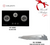 Cocco VC 930G 90cm glass hob with cooker hood mounted above showing modern designer kitchen layout — Arimokko Singapore bundle