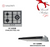 Cocco VC 630SB compact 60cm hob brushed stainless steel finish detail — Arimokko Singapore cooker package bundle