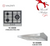 Cocco cooker package matching 60cm compact 3-burner hob and hood styled in studio kitchen — Arimokko Singapore HDB BTO