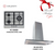 Cocco cooker package installation diagram with electrical and gas connections — Arimokko Singapore VC 630SB 60cm