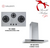 Cocco cooker package installation diagram with electrical and gas connections — Arimokko Singapore VC 830S 80cm