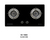Cocco VC 728G tempered glass top gas hob top view showing black glass surface and 2 burner layout — Arimokko Singapore modern kitchen appliance