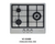 Cocco VC 630SB 3-burner 60cm stainless steel compact built-in gas hob top view — Arimokko Singapore narrow kitchen appliance
