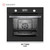 Valenti VO 7182G built-in electric oven front view showing black tempered glass door and digital control panel — Arimokko Singapore