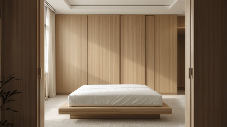 HDB master bedroom storage — the Japandi closet system