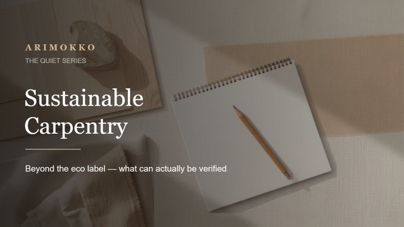 Sustainable carpentry in Singapore — beyond the eco label