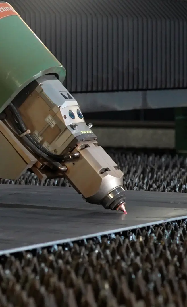 laser bevel cutting assembly