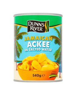 Dunns River Ackee In Salted Water 540G is a premium-quality canned ackee product that brings the authentic taste of the Caribbean straight to your kitchen. Carefully prepared and preserved in salted water, this product delivers the rich flavor, soft texture, and culinary versatility that ackee lovers around the world appreciate. Whether you are recreating traditional Jamaican dishes or experimenting with new recipes, Dunns River Ackee In Salted Water 540G is a reliable pantry staple that guarantees consistency and quality in every serving.

Ackee is widely celebrated as Jamaica’s national fruit and a key ingredient in some of the region’s most iconic meals. With Dunns River Ackee In Salted Water 540G, you can enjoy this treasured ingredient without the need for complex preparation or sourcing fresh ackee. The fruit is expertly harvested, processed, and canned to ensure safety, freshness, and authentic taste. Preserved in lightly salted water, the ackee retains its natural color, delicate flavor, and creamy texture, making it perfect for both traditional and modern cuisine.

One of the standout features of Dunns River Ackee In Salted Water 540G is its convenience. Fresh ackee requires careful handling and preparation, but this ready-to-use canned option saves time while maintaining high quality. Simply drain, rinse if desired, and add it directly to your dish. This makes Dunns River Ackee In Salted Water 540G an excellent choice for busy households, professional kitchens, and anyone who values efficiency without compromising on taste.

The versatility of Dunns River Ackee In Salted Water 540G is another reason it is so highly regarded. While ackee is traditionally paired with saltfish to create the famous Jamaican national dish, it also works beautifully in a wide range of recipes. Use it in vegetable stir-fries, stews, curries, pasta dishes, or even as a plant-based protein alternative in wraps and rice bowls. Its mild flavor allows it to absorb seasonings and spices, making Dunns River Ackee In Salted Water 540G adaptable to many different cuisines.

From a quality standpoint, Dunn’s River is a trusted brand known for producing authentic Caribbean food products. When you choose Dunns River Ackee In Salted Water 540G, you are choosing a product that meets high standards of preparation and packaging. The ackee is carefully selected and canned to preserve its texture and taste, ensuring that each tin delivers the same premium experience. This consistency makes Dunns River Ackee In Salted Water 540G a favorite among home cooks and professional chefs alike.

Dunns River Ackee In Salted Water 540G is also ideal for those who enjoy exploring international flavors. Caribbean cuisine is known for its bold seasonings and comforting dishes, and ackee plays a central role in many of them. With this product, you can easily bring a taste of the islands into your home, whether you are familiar with Caribbean cooking or just starting your culinary journey. The large 540G size is perfect for family meals, gatherings, or meal preparation, offering excellent value and flexibility.

Another advantage of Dunns River Ackee In Salted Water 540G is its long shelf life. As a canned product, it can be stored easily and used whenever inspiration strikes. This makes it a practical choice for anyone who wants to keep authentic ingredients on hand without worrying about spoilage. The salted water preservation method helps maintain freshness while enhancing the natural flavor of the ackee, ensuring that Dunns River Ackee In Salted Water 540G remains delicious from the first bite to the last.

For those who prioritize texture, Dunns River Ackee In Salted Water 540G delivers a soft yet firm consistency that holds up well during cooking. The ackee flakes gently, similar to scrambled eggs or tofu, making it especially popular in plant-based and vegetarian dishes. Its unique texture sets it apart from other canned fruits or vegetables and adds depth to any recipe. Whether lightly sautéed or simmered in sauces, Dunns River Ackee In Salted Water 540G performs beautifully in a wide variety of cooking methods.

When it comes to authenticity, Dunns River Ackee In Salted Water 540G stands out as a product that respects traditional Caribbean food culture. It allows people around the world to enjoy ackee safely and conveniently, without losing the essence of this cherished ingredient. From breakfast dishes to hearty dinners, Dunns River Ackee In Salted Water 540G offers endless culinary possibilities while staying true to its roots.

In summary, Dunns River Ackee In Salted Water 540G is a high-quality, convenient, and versatile product that brings the authentic taste of Caribbean ackee to your table. Its ready-to-use format, trusted brand reputation, and generous size make it an excellent choice for both everyday cooking and special occasions. Whether you are preparing a classic Jamaican meal or experimenting with global flavors, Dunns River Ackee In Salted Water 540G is a dependable ingredient that delivers flavor, texture, and authenticity every time.

If you are looking for a reliable way to enjoy ackee at home, Dunns River Ackee In Salted Water 540G is the perfect solution—combining tradition, convenience, and quality in one essential product.
