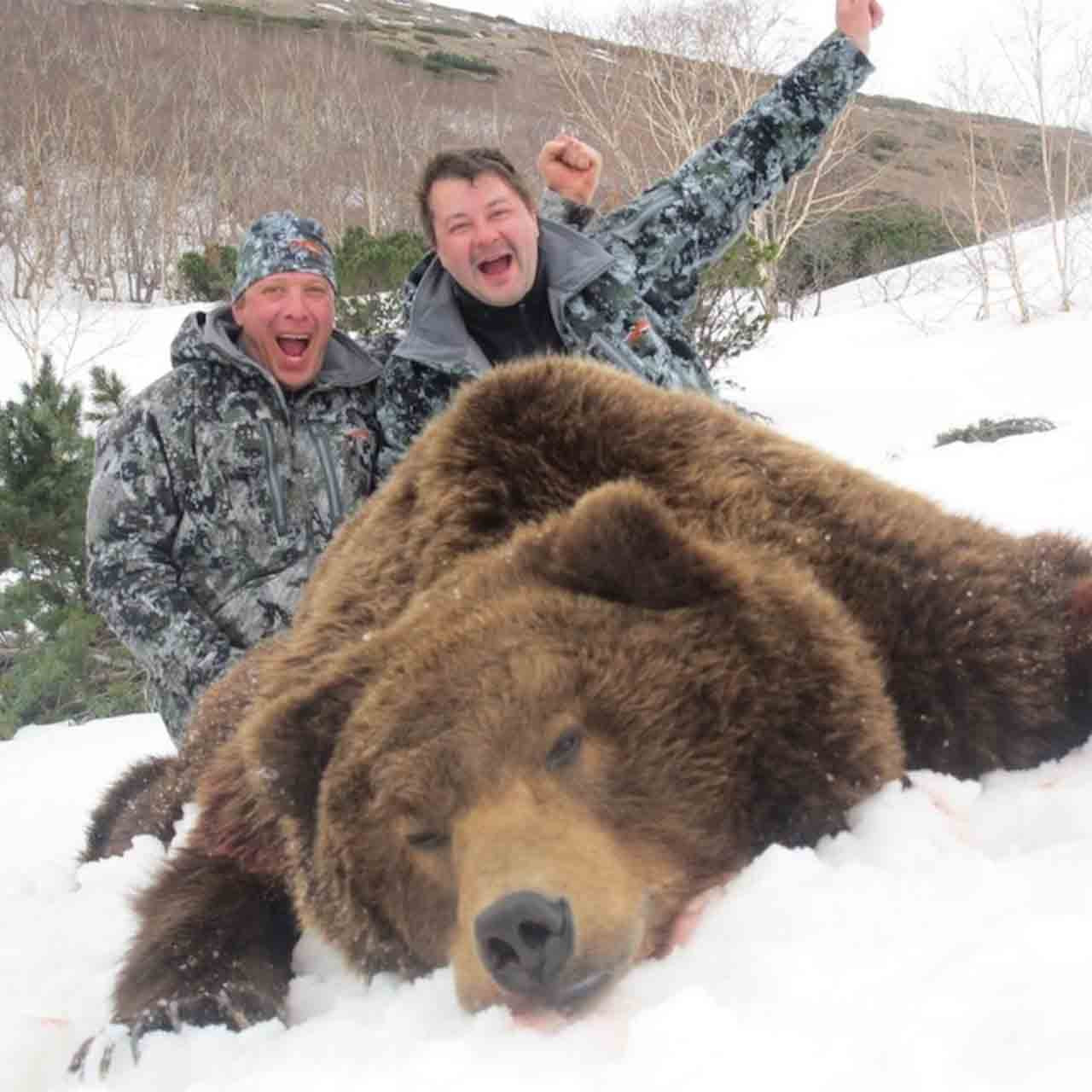 Kamchatka brown bear hunt in Russia