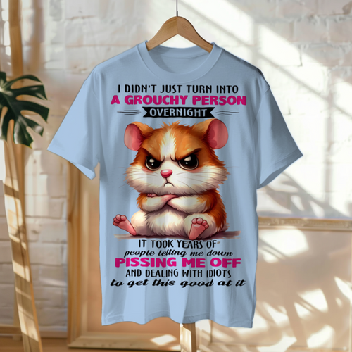 Funny Grouchy Hamster Attitude T-Shirt – “Years Of People Letting Me Down” sarcastic humor tee, Unisex Casual Graphic Shirt
