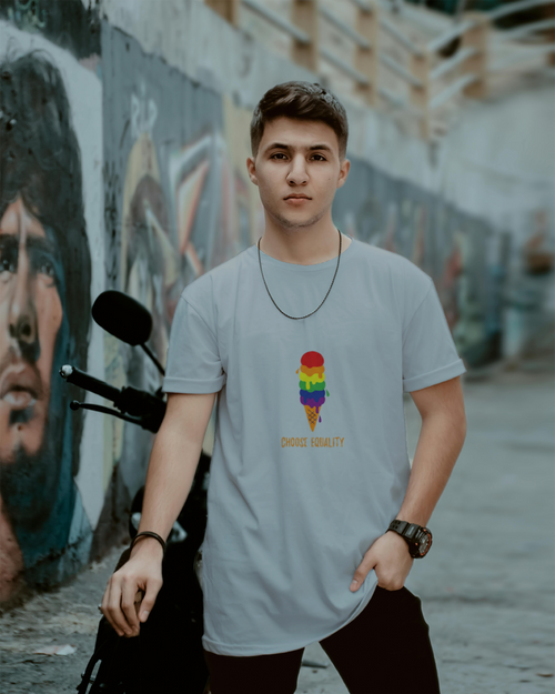 Choose Equality Rainbow Ice Cream T-Shirt – Unisex Ethical Statement Tee | Everythingx.com