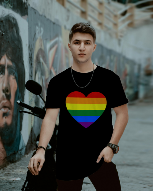 Pride Heart Rainbow T-Shirt | Unisex LGBTQ+ Statement Tee Australia – Everythingx.com
