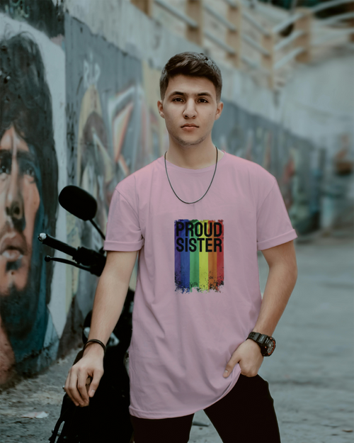 Proud Sister Rainbow Unisex T-Shirt | LGBTQ+ Ally Pride Shirt Australia – Everythingx.com