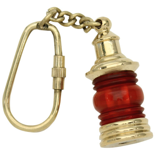 American Railroad Red Short Globe Lantern Keychain