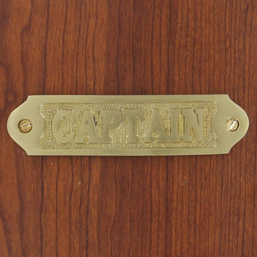 Handmade Brass Captains Quarters Plate Sign