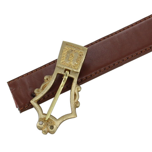 Monogramed Medieval Brass Buckle