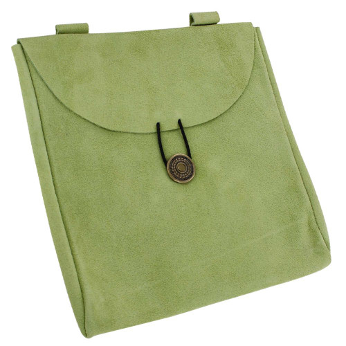 Green Jesters Suede Leather Pouch