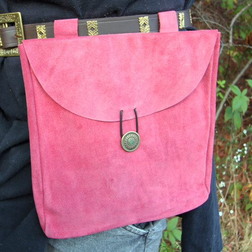 For the Love of Pink Suede Leather Pouch