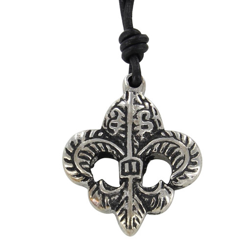 Monarchs Fleur de Lis Fashion Pendant Necklace