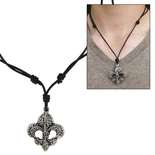 Monarchs Fleur de Lis Fashion Pendant Necklace