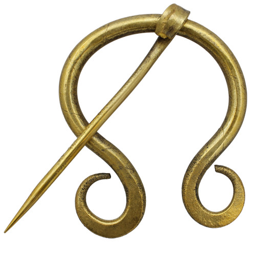 Medieval Renaissance Forged Penannular Brass Brooch