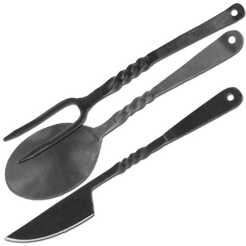 Forged Blacksmith Medieval Dining Hall Eating Utensils