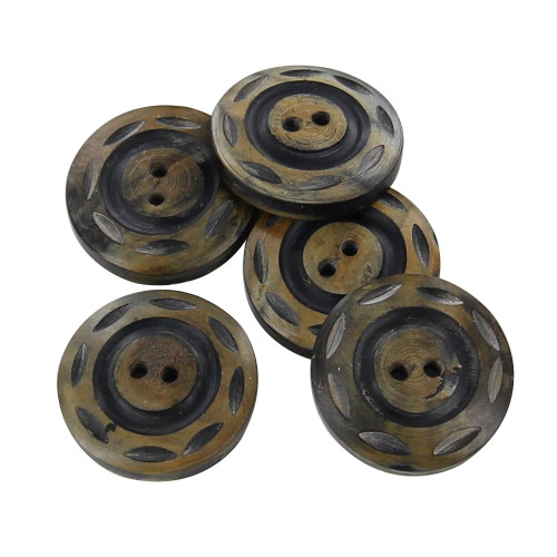 Horn Natural Earthbound 5 Piece Button Set