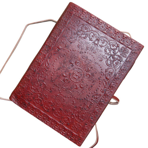 Medieval Renaissance Flower Leather Handmade Diary