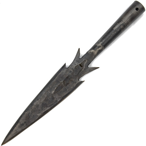 Corsair Flying Barbed Spear Head | 12.5 Inches Textured Sharpened Made from a Single Rod of High Carbon Steel Historical Replica