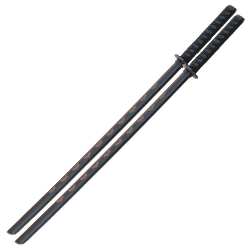 Blackened Dark Night Rises Wooden Bokken Set