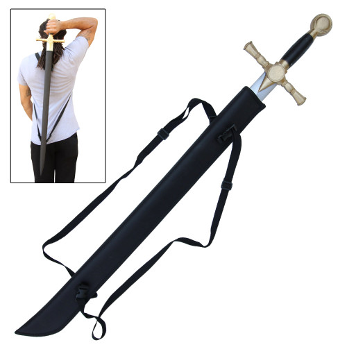 Classic Ebony Masonic Tiler Foam Sword FREE Sheath Set