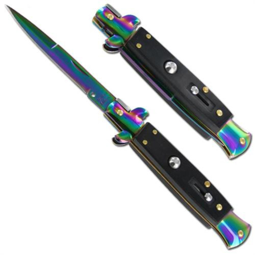 Italian Milano Stiletto Titanium Automatic Knife – Classic Switchblade Design