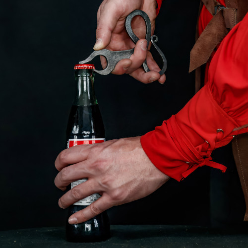 Hand Forged Medieval Iron Bottle Opener