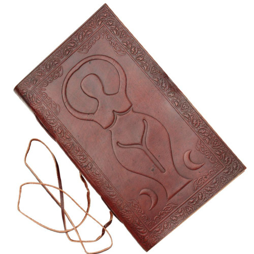 Triple Goddess Embossed Leather Journal