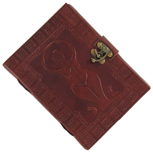 Goddess Trio Pentagram Embossed Leather Journal