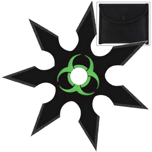 Infected Genocide 7 Point Throwing Star Black