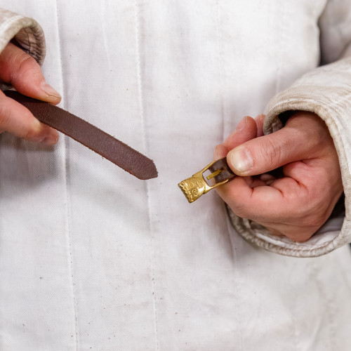 Medieval Early Anglo-Saxon King Brass Buckle