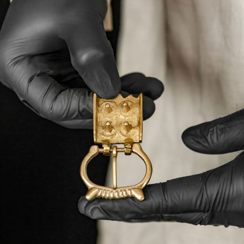 Crown of Glory Medieval Brass Buckle