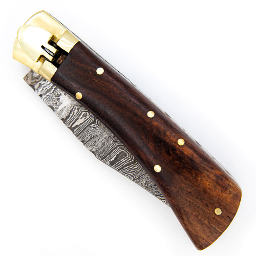 Roughneck Driller Handcrafted Automatic Lever Lock Knife | Choose Your Handle