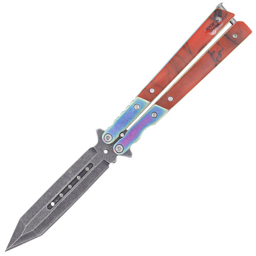 Solar Flare Flipping Butterfly Knife