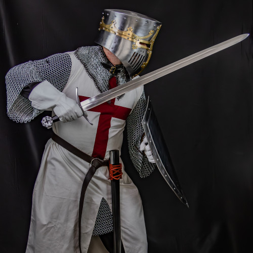 Decorative Medieval Holy Knight Templar Sword with Scabbard