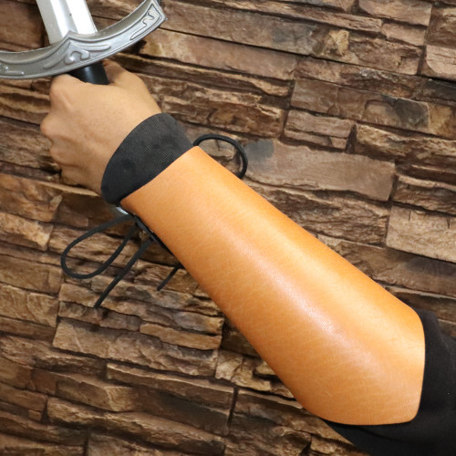 Medieval Warrior Lace Up Leather Bracer | Tan | 2PCS