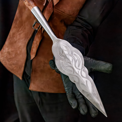 Haleth Large Ornate High Carbon Steel Sharpened Point Spear Head
