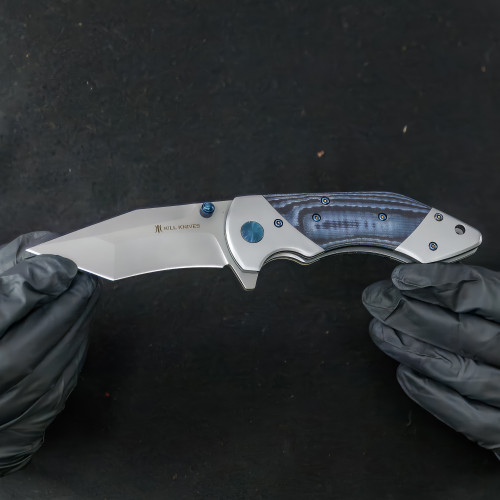 KILL KNIVES ™ Blue Viper Ball Bearing Spring Assisted D2 Steel Tanto Blade Pocket Knife